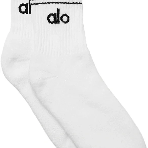 3 Pairs of ALO Yoga Women’s Trio Socks in Black, White, and Gray - Picture 2 of 6